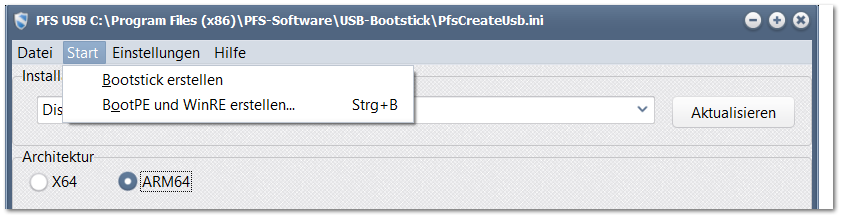 7.2. BootPE und WinRE erstellen