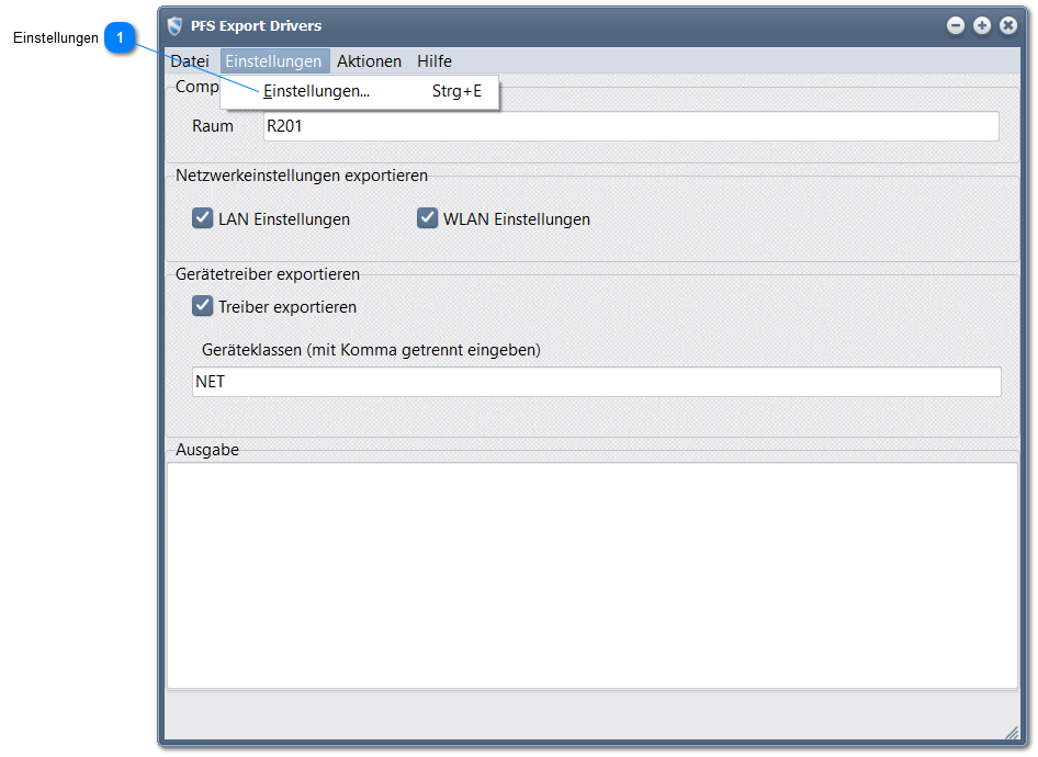3.2. Menü Einstellungen