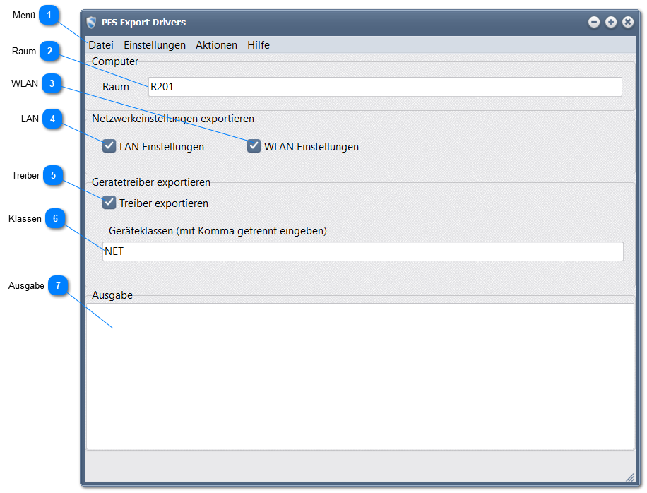 3. PfsExportDriversUI