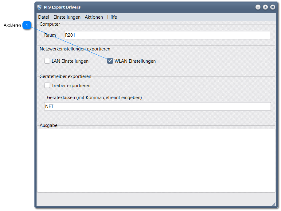 6.1. WLAN-Einstellungen einsammeln