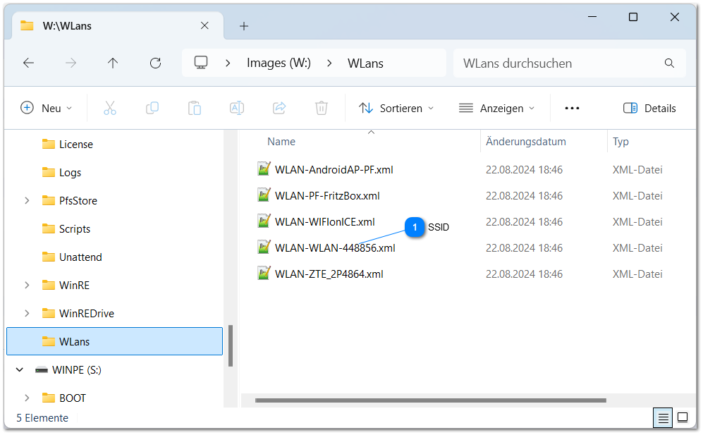 6.1. WLAN-Einstellungen einsammeln
