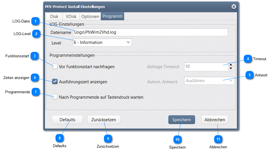5.4. Menü: Programm...